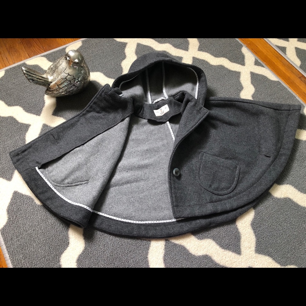 Cozy Toddler Grey Poncho